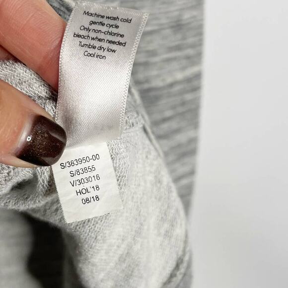 Athleta Small Marled Heather Gray Bandha Yoga Pullover Sweatshirt Modal Lyocell - Picture 8 of 9